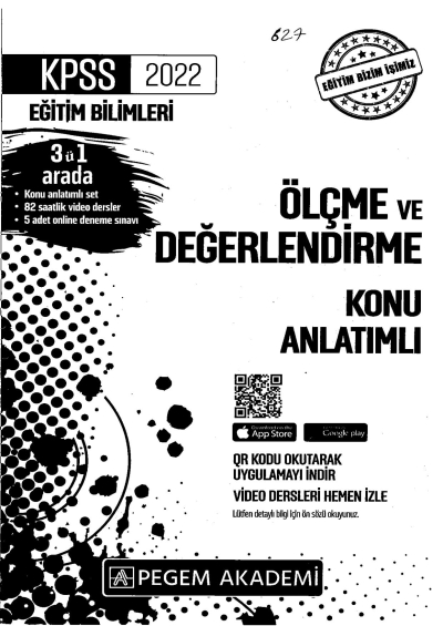 2022 KPSS Eğitim Bilimleri ÖLÇME VE DEĞERLENDİRME KONU ANLATIM Panda Fotokopi & Baskı Merkezi