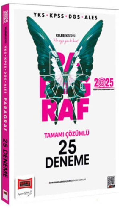 2025 YKS KPSS ALES DGS Kelebek Serisi Tamamı Çözümlü Paragraf 25 Deneme Yediiklim Yayınları