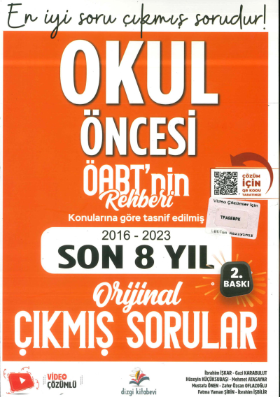 ÖABT OKUL ÖNCESİ ÖĞRETMENLİĞİ 2016-2023 ORJİNAL ÇIKMIŞ SORULAR Panda Fotokopi & Baskı Merkezi