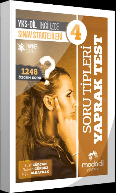 SORU TİPLERİ YAPRAK TEST YSK-DİL İNGİLİZCE SINAV STRATEJİLERİ 4 WINNER SERİSİ 1248 ÖZGÜN SORU Panda Fotokopi & Baskı Merkezi