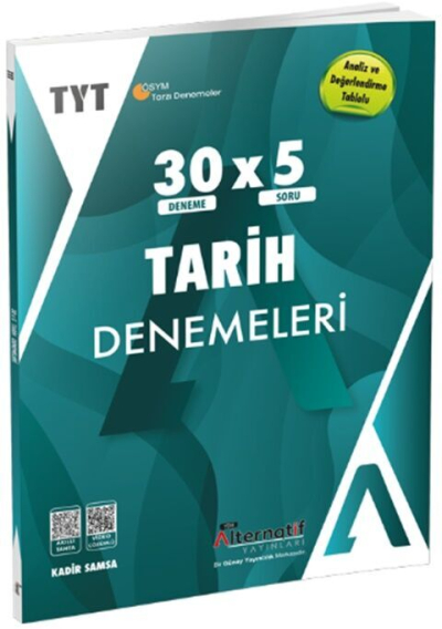 Alternatif Yayınları TYT Tarih 30 x 5 Branş Denemeleri Panda Fotokopi & Baskı Merkezi