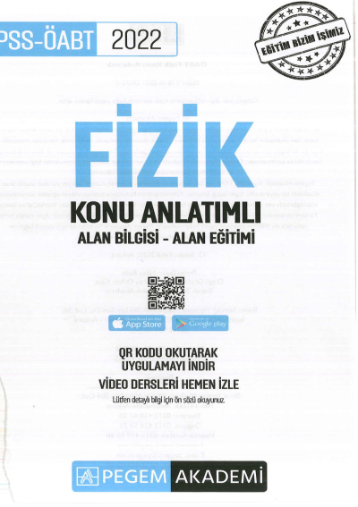 FİZİK KONU ANLATIMI ALAN BİLGİSİ-ALAN EĞİTİMİ Panda Fotokopi & Baskı Merkezi