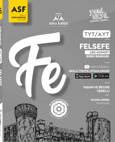 TYT AYT Felsefe Çek Kopart Akıllı Soru Bankası Föyü ASF Soru Kalesi Yayınları Panda Fotokopi & Baskı Merkezi