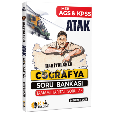2025 MEB AGS KPSS Haritalarla Atak Coğrafya Soru Bankası Eğit Akademi Panda Fotokopi & Baskı Merkezi