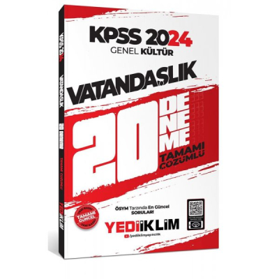 2024 KPSS Genel Kültür Vatandaşlık Tamamı Çözümlü 20 Deneme Panda Fotokopi & Baskı Merkezi