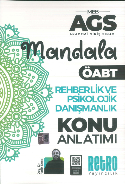 2025 MEB AGS Rehberlik ve Psikolojik Danışmanlık Mandala Konu Anlatımı Retro Kitap