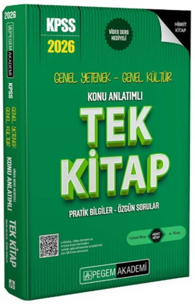 2026 KPSS Genel Yetenek Genel Kültür Konu Anlatımlı Tek Kitap Pegem Akademi Yayınları Panda Fotokopi & Baskı Merkezi