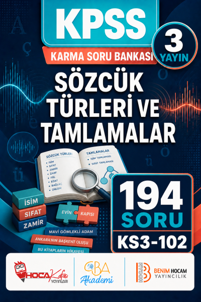 Sözcük Türleri ve Tamlamalar 3 Yayın 194 Soru (Benim Hocam - CBA - Hoca Kafası Yayınları)