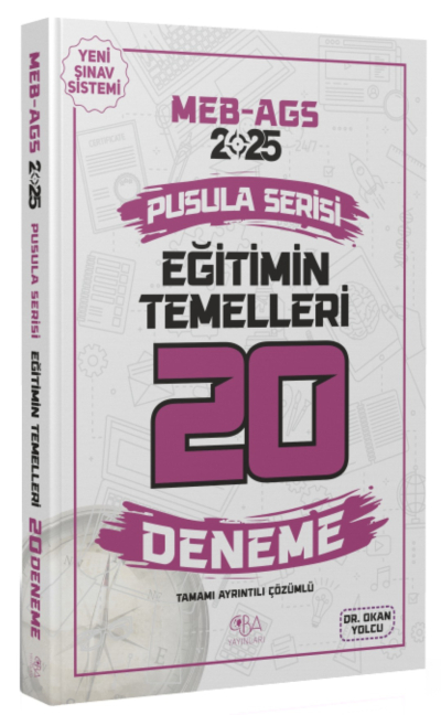 2025 MEB-AGS Eğitimin Temelleri 20 Deneme Çözümlü Pusula Serisi CBA Yayınları Panda Fotokopi & Baskı Merkezi