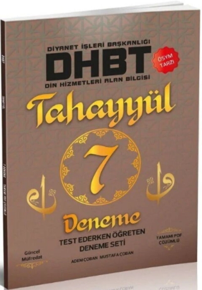 DHBT TAHAYYÜL 7 Deneme Çözümlü Tahayyül Yayınları Panda Fotokopi & Baskı Merkezi
