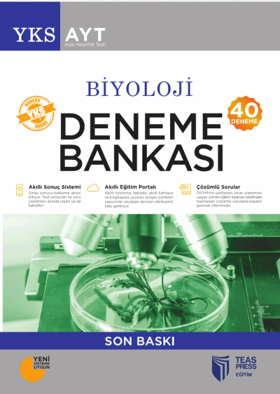 AYT Biyoloji 40 Deneme Bankası Teas Press Yayınları Panda Fotokopi & Baskı Merkezi