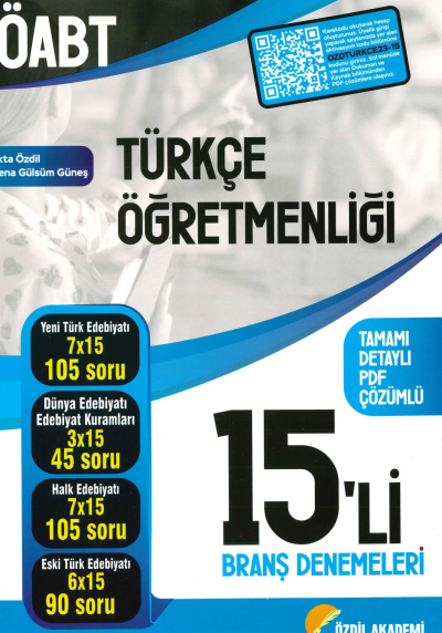 ÖABT TÜRKÇE 15'Lİ BRANŞ DENEMELERİ ÇÖZÜMLÜ Panda Fotokopi & Baskı Merkezi