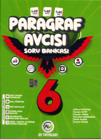 6. Sınıf Paragraf Soru Avcısı Soru Bankası Av Yayınları Panda Fotokopi & Baskı Merkezi