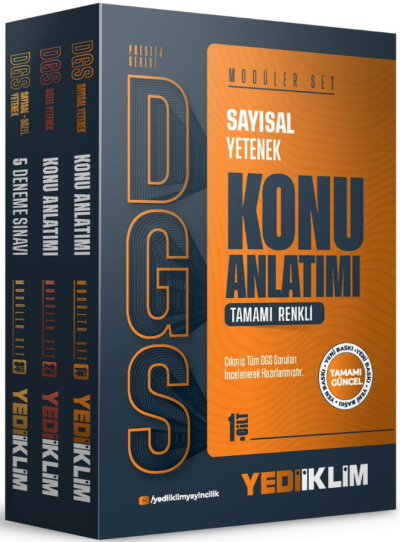 2027 DGS Prestij Konu Anlatımlı Modüler Set Yediiklim Yayınları Panda Fotokopi & Baskı Merkezi