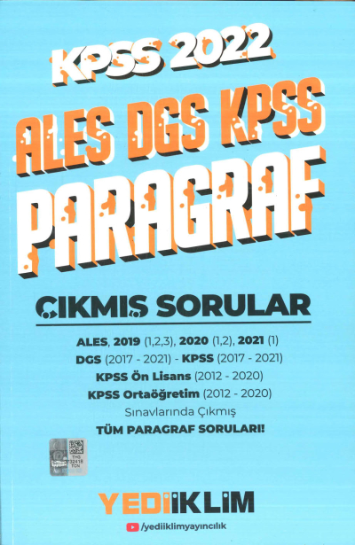 ALES DGS KPSS PARAGRAF ÇIKMIŞ SORULAR Panda Fotokopi & Baskı Merkezi