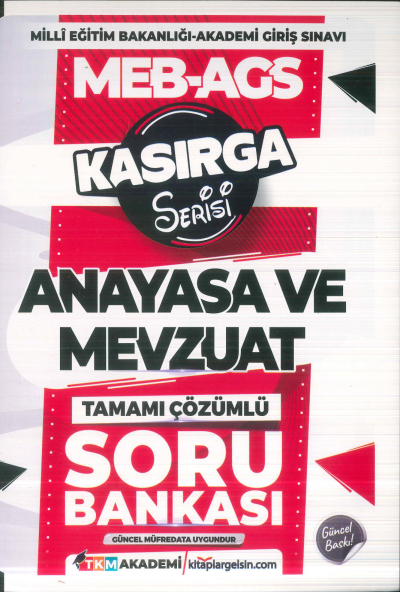2025 MEB-AGS Anayasa ve Mevzuat Kasırga Soru Bankası Çözümlü TKM Akademi Panda Fotokopi & Baskı Merkezi