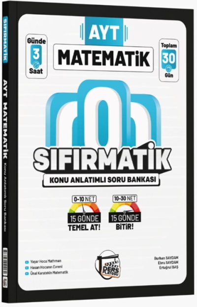 AYT Matematik Sıfırmatik Konu Anlatımlı Soru Bankası Ders Platosu Panda Fotokopi & Baskı Merkezi