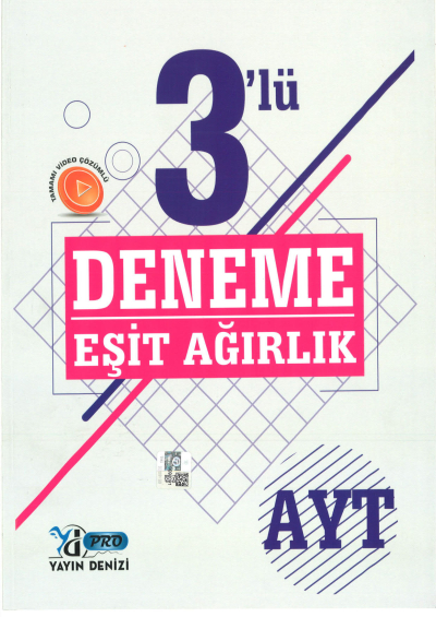 AYT Eşit Ağırlık 3 lü Deneme Video Çözümlü Panda Fotokopi & Baskı Merkezi