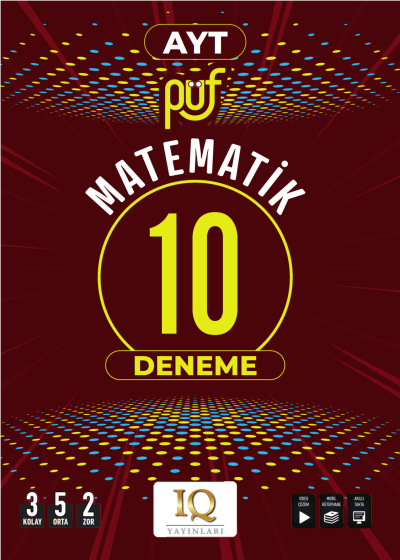 AYT Matematik Püf 10 Branş Denemesi IQ Yayınları Panda Fotokopi & Baskı Merkezi