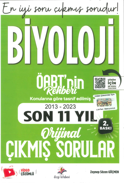 ÖABT BİYOLOJİ KONULARINA GÖRE TASNİF EDİLMİŞ 2013-2023 ORJİNAL ÇIKMIŞ SORULAR Panda Fotokopi & Baskı Merkezi