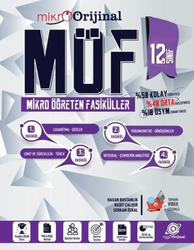 Mikro 12. Sınıf Matematik MÖF Mikro Öğreten Fasiküller Orijinal Yayınları (4 Fasikül) Panda Fotokopi & Baskı Merkezi