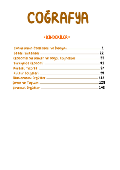 AYT Coğrafya Vip Notlar Vin Kampüs Panda Fotokopi & Baskı Merkezi