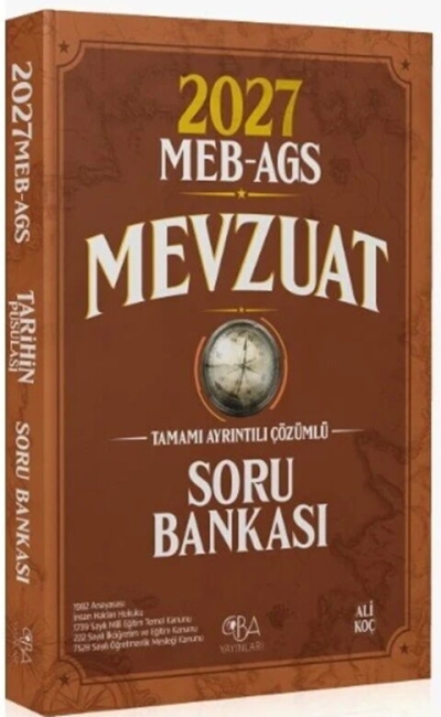 MEB AGS Mevzuat Soru Bankası CBA Yayınları Panda Fotokopi & Baskı Merkezi