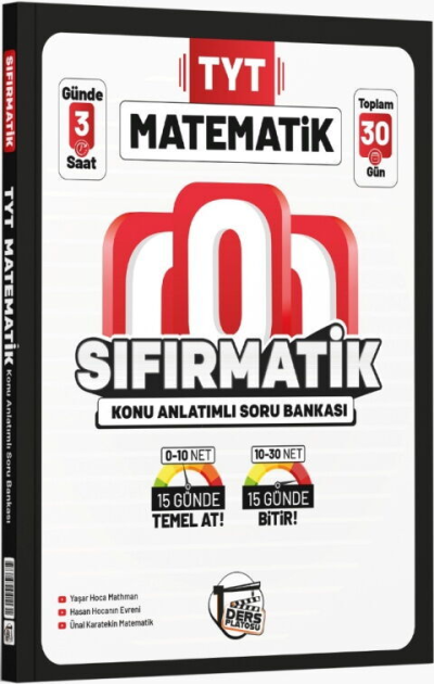 TYT Matematik Sıfırmatik Konu Anlatımlı Soru Bankası Ders Platosu Panda Fotokopi & Baskı Merkezi