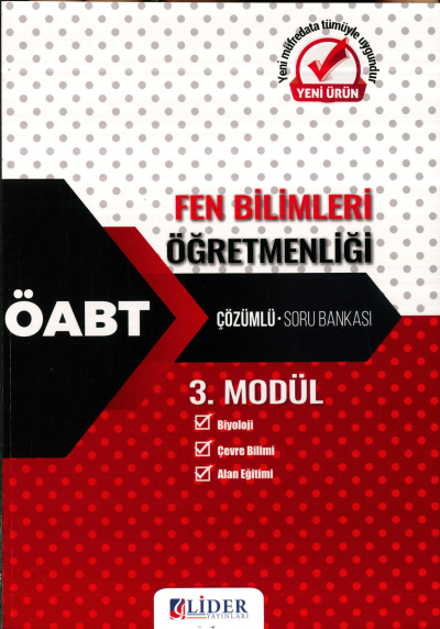 FEN BİLİMLERİ ÖĞRETMENLİĞİ ÇÖZÜMLÜ SORU BANKASI (BİYOLOJİ-ÇEVRE BİLİMİ-ALAN EĞİTİMİ) 3. MODÜL Panda Fotokopi & Baskı Merkezi