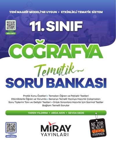 11. Sınıf Coğrafya Maarif Model Tematik Soru Bankası Miray Yayınları Panda Fotokopi & Baskı Merkezi