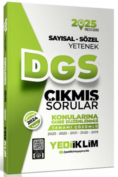 2025 DGS Sayısal-Sözel Yetenek Tamamı Çözümlü Konularına Göre Çıkmış Sorular Yediiklim Yayınları Panda Fotokopi & Baskı Merkezi