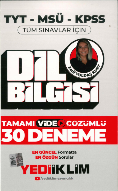 DİL BİLGİSİ TAMAMI VİDEO ÇÖZÜMLÜ 30 DENEME Panda Fotokopi & Baskı Merkezi