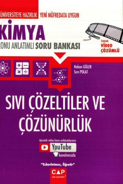 KİMYA SIVI ÇÖZELTİLER VE ÇÖZÜNÜRLÜK KONU ANLATIMLI SORU BANKASI Panda Fotokopi & Baskı Merkezi