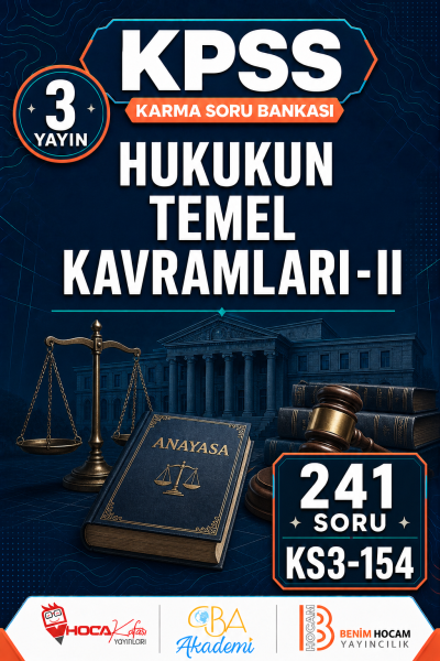 Hukukun Temel Kavramları - II 3 Yayın 241 Soru (Benim Hocam - CBA - Hoca Kafası Yayınları)