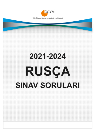 YDT RUSÇA ÇIKMIŞ SINAV SORULARI (2021-2024) Panda Fotokopi & Baskı Merkezi