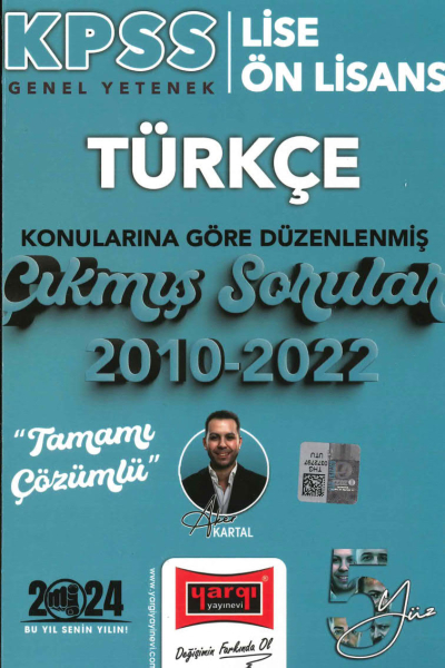 TÜRKÇE KONULARINA GÖRE DÜZENLENMİŞ 2010-2022 ÇIKMIŞ SORULAR TAMAMI ÇÖZÜMLÜ Panda Fotokopi & Baskı Merkezi