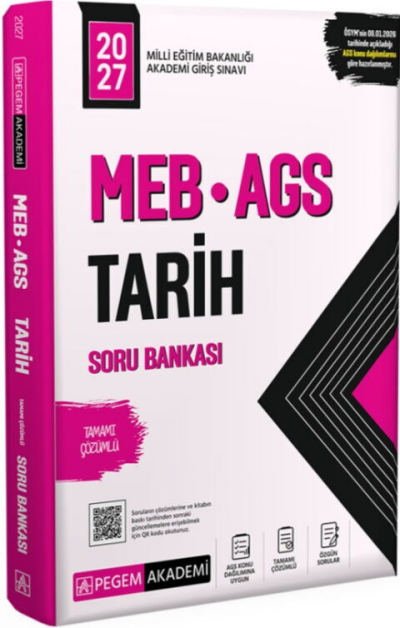 2027 MEB AGS Tarih Soru Bankası Pegem Yayınları Panda Fotokopi & Baskı Merkezi