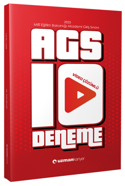 2025 MEB-AGS 10 Deneme Çözümlü Uzman Kariyer Yayınları Panda Fotokopi & Baskı Merkezi