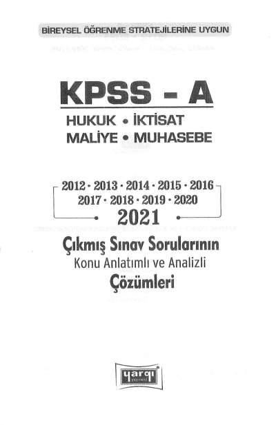 HUKUK İKTİSAT MALİYE MUHASEBE ÇIKMIŞ SORULAR 2012-2021 Panda Fotokopi & Baskı Merkezi