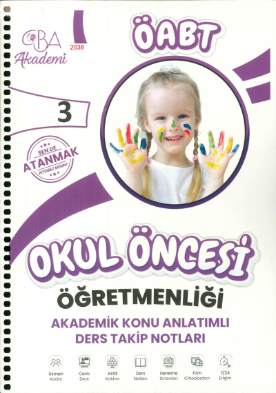 ÖABT OKUL ÖNCESİ ÖĞRETMENLİĞİ AKADEMİK KONU ANLATIMLI DERS TAKİP NOTLARI 3. KİTAP Panda Fotokopi & Baskı Merkezi
