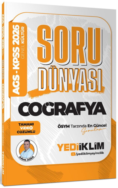 2026 KPSS-AGS Coğrafya Tamamı Video Çözümlü Soru Dünyası Yediiklim Yayınları Panda Fotokopi & Baskı Merkezi