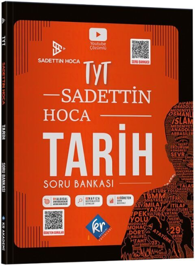 Sadettin Hoca TYT Tarih Soru Bankası KR Akademi Panda Fotokopi & Baskı Merkezi