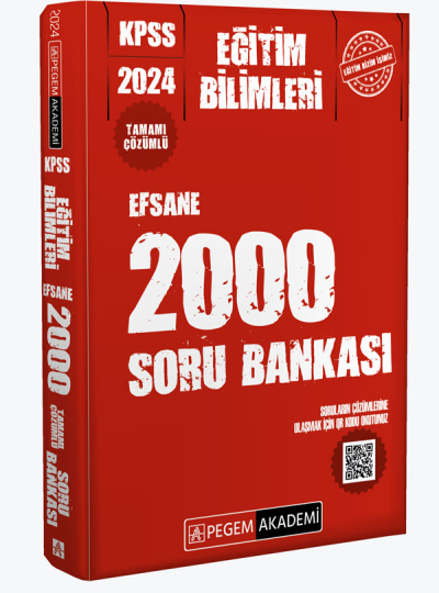 2024 KPSS Eğitim Bilimleri Çözümlü Efsane 2000 Soru Bankası Panda Fotokopi & Baskı Merkezi