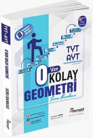 Alternatif Yayınları TYT-AYT 0'dan Kolay Geometri Soru Bankası Panda Fotokopi & Baskı Merkezi
