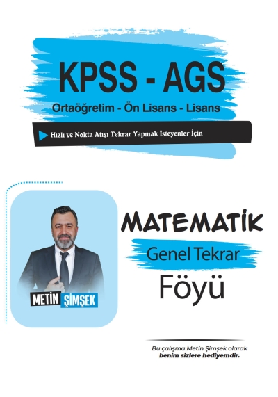 2026 Matematik Genel Tekrar Föyü Metin Şimşek Panda Fotokopi & Baskı Merkezi
