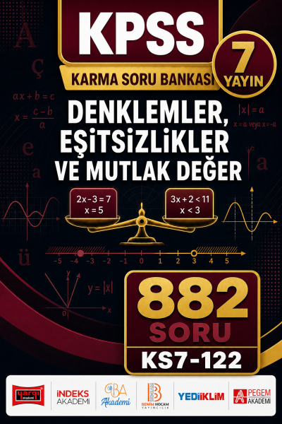 Denklemler, Eşitsizlikler ve Mutlak Değer 7 Yayın 882 Soru Panda Fotokopi & Baskı Merkezi