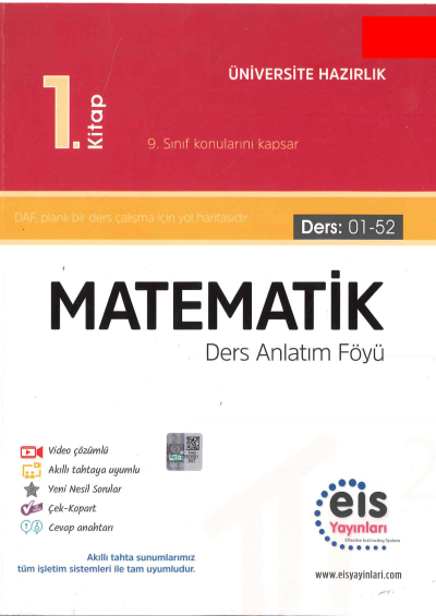 YKS Matematik 1. Kitap Ders Anlatım Föyü (Ders 01-52) Panda Fotokopi & Baskı Merkezi