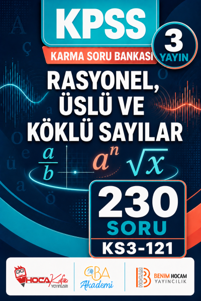 Rasyonel, Üslü ve Köklü Sayılar 3 Yayın 230 Soru (Benim Hocam - CBA - Hoca Kafası Yayınları) Panda Fotokopi & Baskı Merkezi