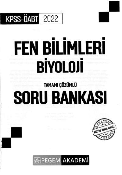 FEN BİLİMLERİ BİYOLOJİ TAMAMI ÇÖZÜMLÜ SORU BANKASI