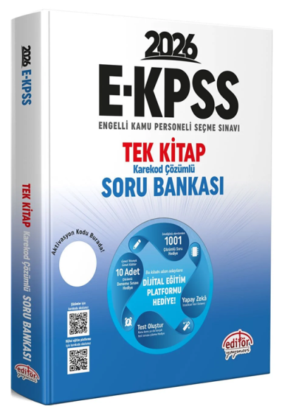 2026 EKPSS Tek Kitap Soru Bankası Editör Yayınevi Panda Fotokopi & Baskı Merkezi